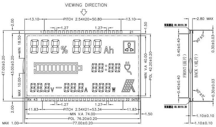 FSTN LCD Module for Solar Energy Inverter